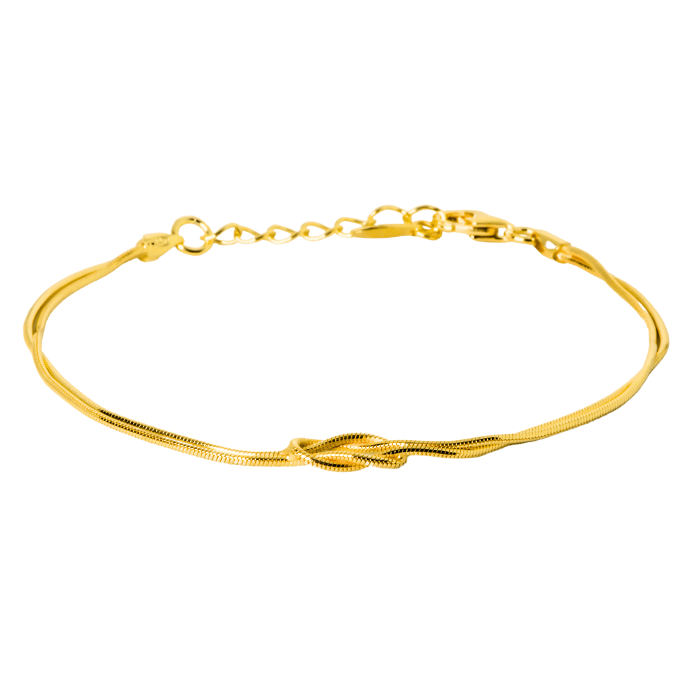 bracciale nodo line- in argento color oro