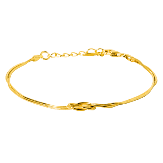 bracciale nodo line- in argento color oro