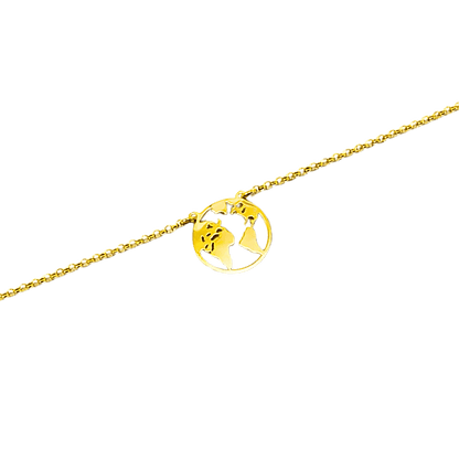collana mondo colore oro argento 925.1