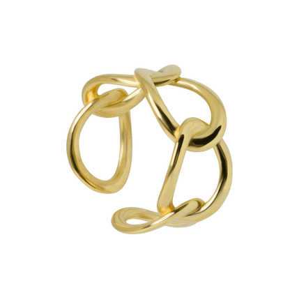 Chain design ring in 925 silver