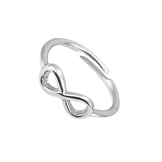 Anello infinity design in argento 925