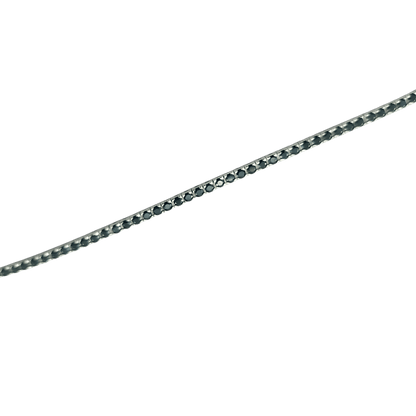 Bracciale tennis in argento 925 color argento con spinello nero