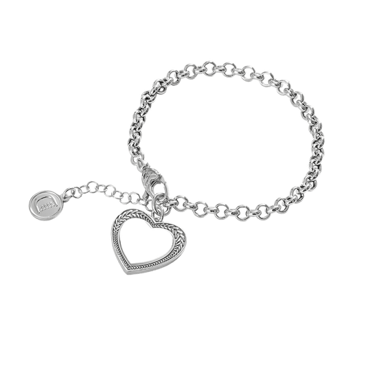 Bracciale Dueaerre cuore madreperla design in argento 925