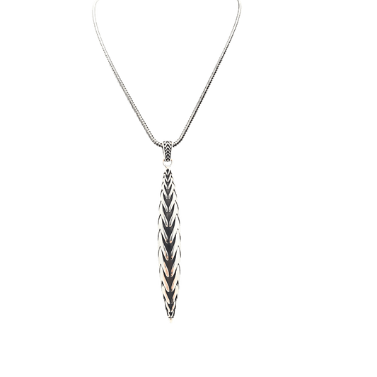 Collana Dueaerre spiga design in argento 925