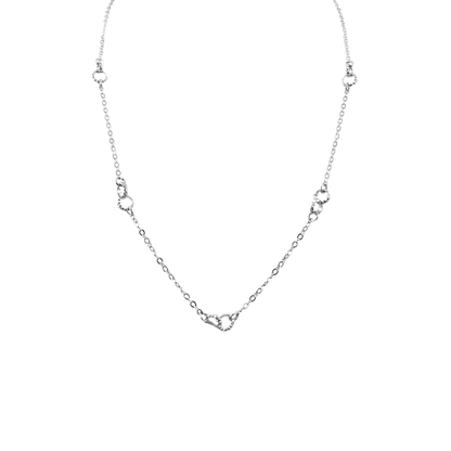 Shells design choker necklace in 925 silver with pendants