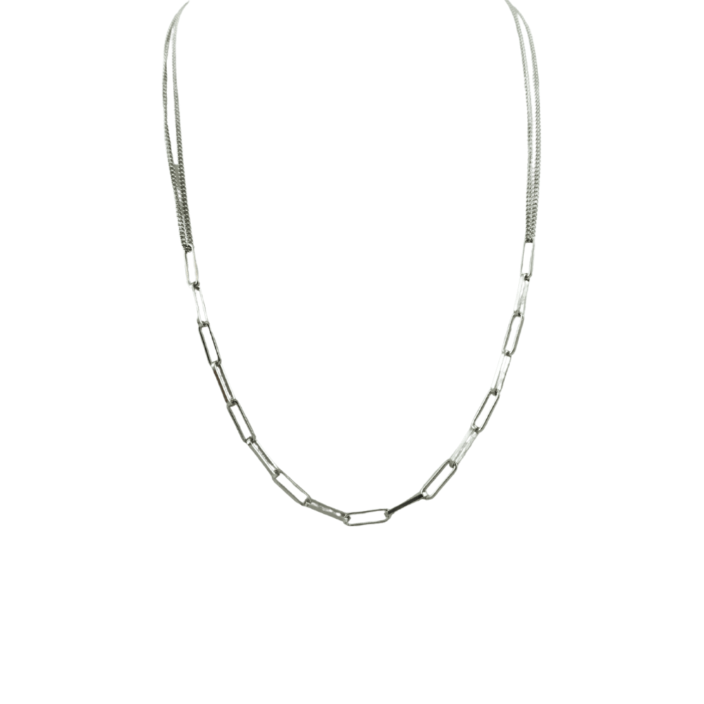 Shells design choker necklace in 925 silver with pendants