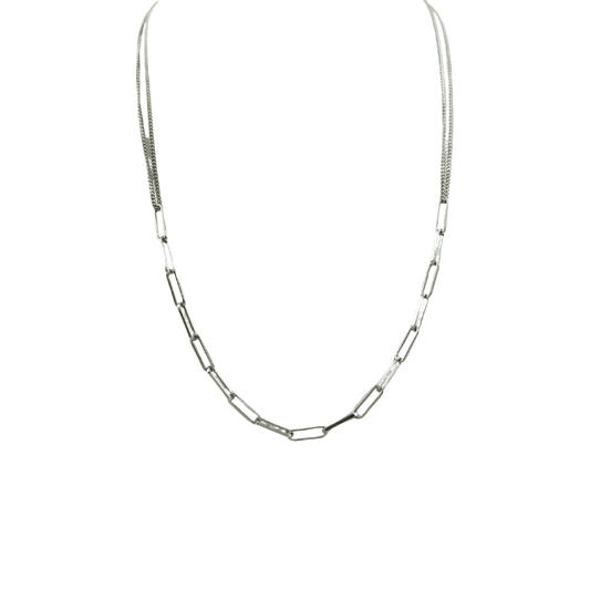 Collana multi catena design in argento 925
