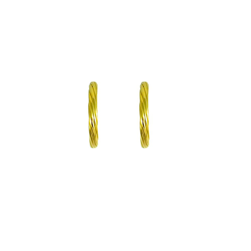Orecchini ovali design ondulato argento 925
