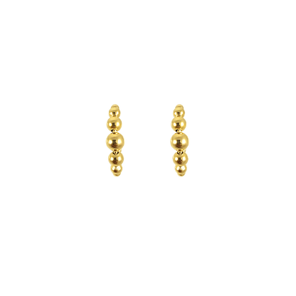 Orecchini a cerchio design con sfere argento 925