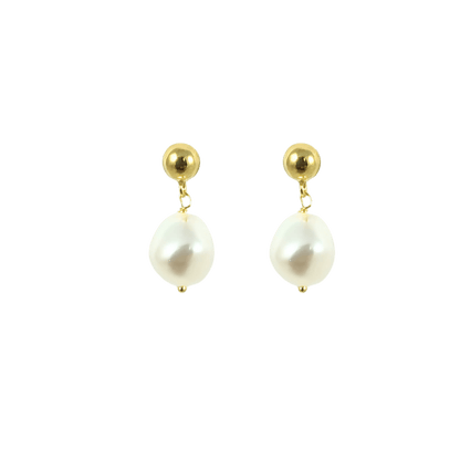 Orecchini con pendente perle barocche design argento 925