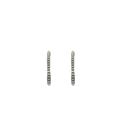 Orecchini ovali borchiati design argento 925