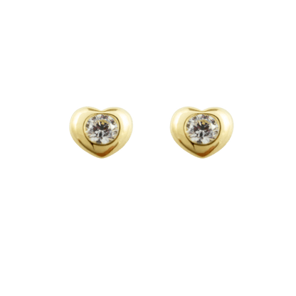 orecchini a cuore 9kt- color oro punto luce-1