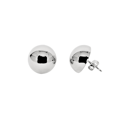 Knopf-Design-Ohrringe in 925 Silber